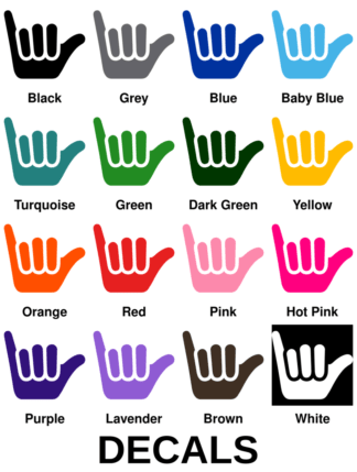 Shaka Sign (Hang Loose) Decals